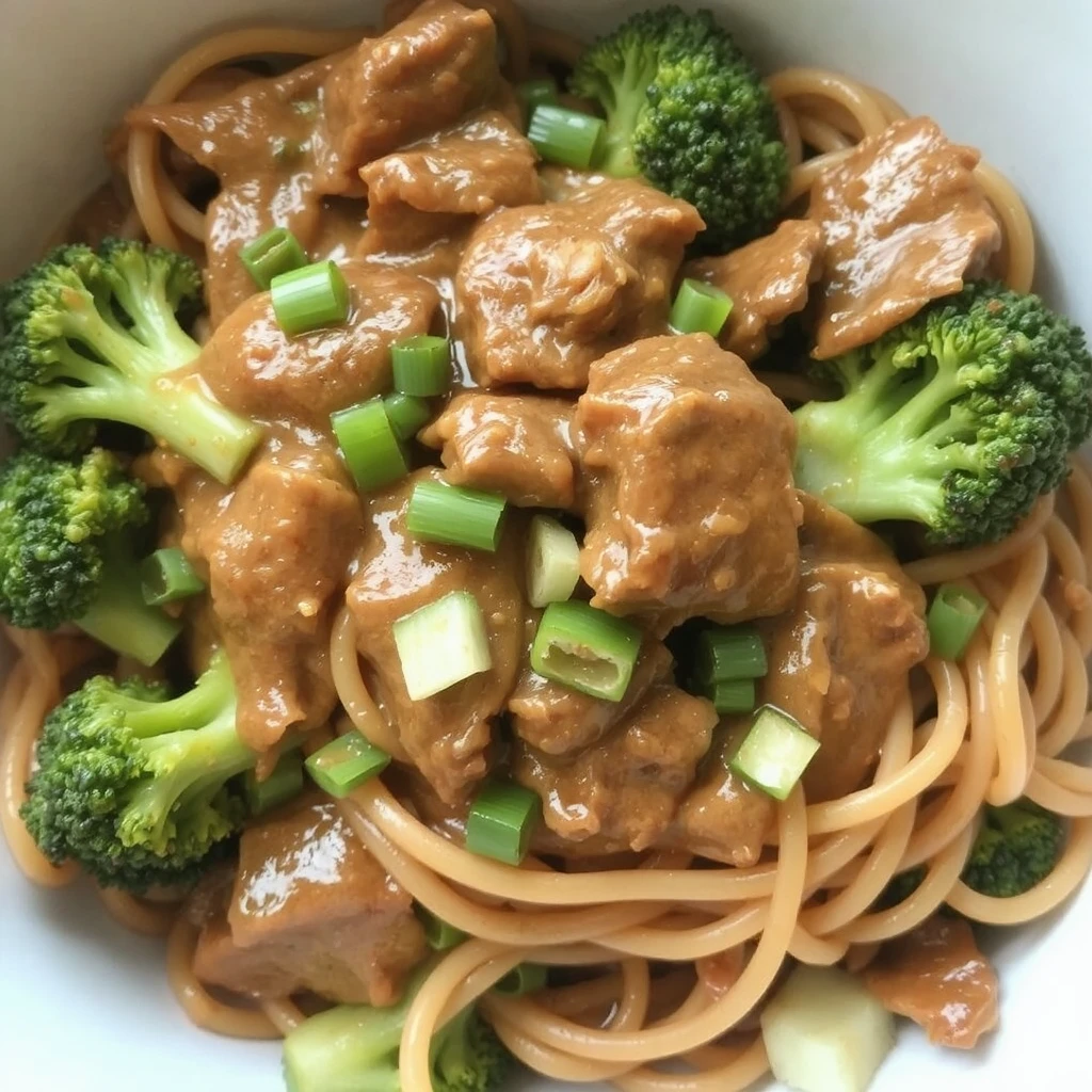 Beef & broccoli noodles